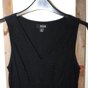 a.n.a. A New Approach Smocked Crochet Tank Top Blouse
